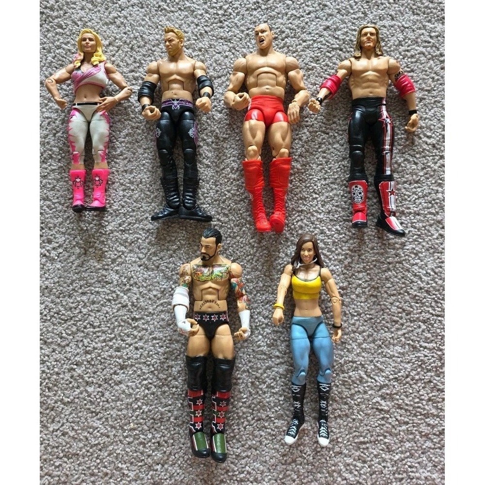 Lot Of 6 WWE Action Figures Mattel CM Punk‎